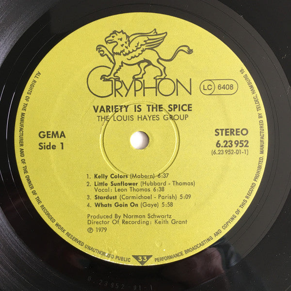 The Louis Hayes Group : Variety Is The Spice (LP, Album)