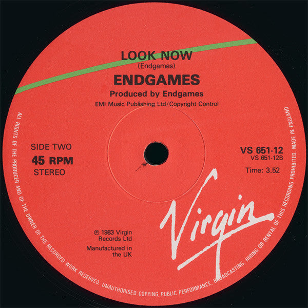 Endgames : Desire (12", Single, Ltd)