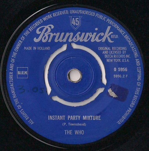 The Who : A Legal Matter / Instant Party Mixture (7", Single)