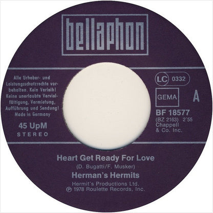 Herman's Hermits : Heart Get Ready For Love (7", Single)