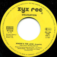 Delegation : Where's The Love (We Used To Know) (7", Single)