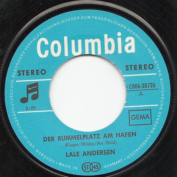 Lale Andersen : Der Rummelplatz Am Hafen (7", Single)