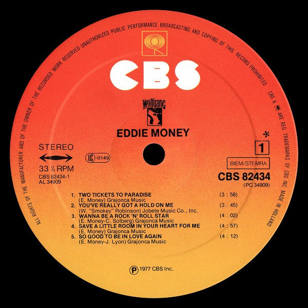Eddie Money : Eddie Money (LP, Album)