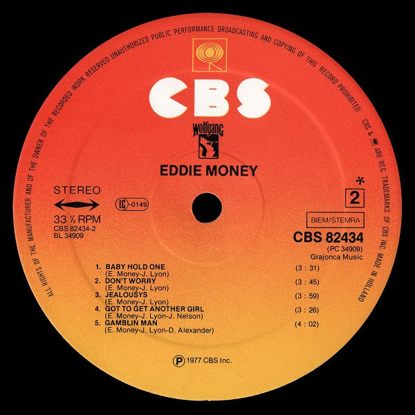 Eddie Money : Eddie Money (LP, Album)