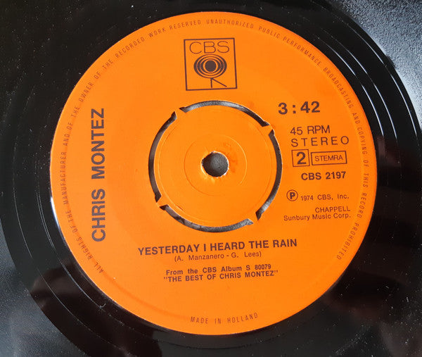 Chris Montez : Amor Y Paz  (7", Single, 4-P)