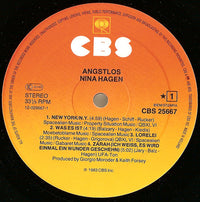 Nina Hagen : Angstlos (LP, Album, Sun)
