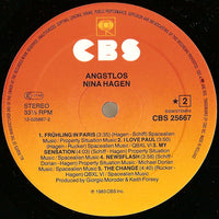 Nina Hagen : Angstlos (LP, Album, Sun)