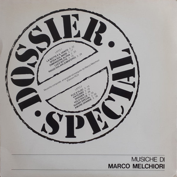 Marco Melchiori : Dossier Special (LP)