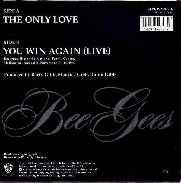 Bee Gees : The Only Love (7", Single, Sol)