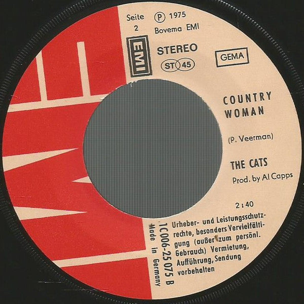 The Cats : Hard To Be Friends (7", Single)