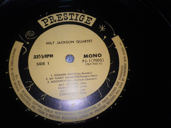 Milt Jackson : Milt Jackson Quartet (LP, Album, Mono, RE)