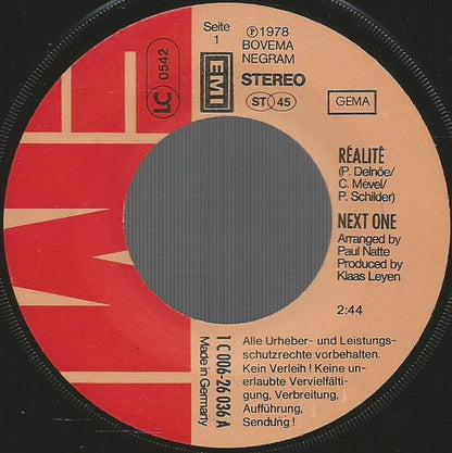 Next One : Réalité (7", Single)