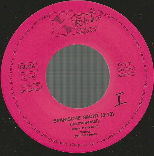 Dorthe Kollo : Spanische Nacht (7", Single)
