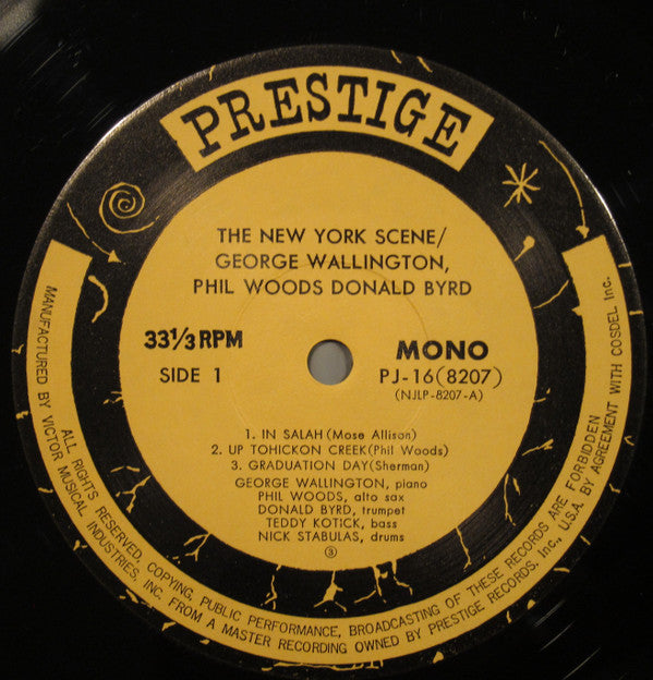 George Wallington Quintet Featuring Phil Woods, Donald Byrd : The New York Scene (LP, Album, Mono, RE)