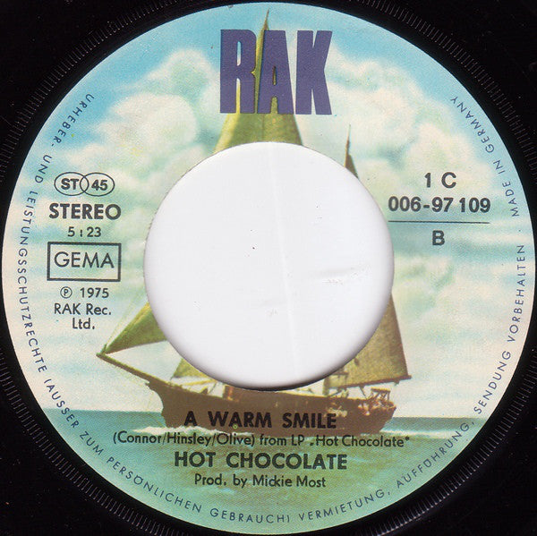Hot Chocolate : You Sexy Thing / A Warm Smile (7", Single)