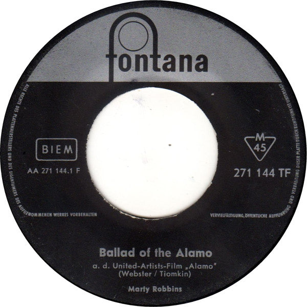Marty Robbins : Ballad Of The Alamo (7", Single)