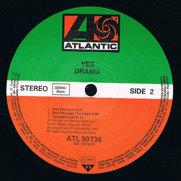 Yes : Drama (LP, Album, RE, Gat)