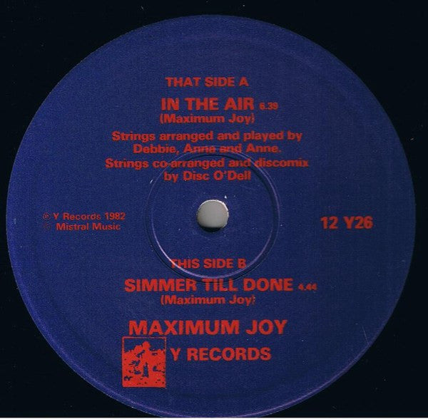 Maximum Joy : In The Air (12")