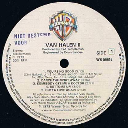 Van Halen : Van Halen II (LP, Album, Ste)