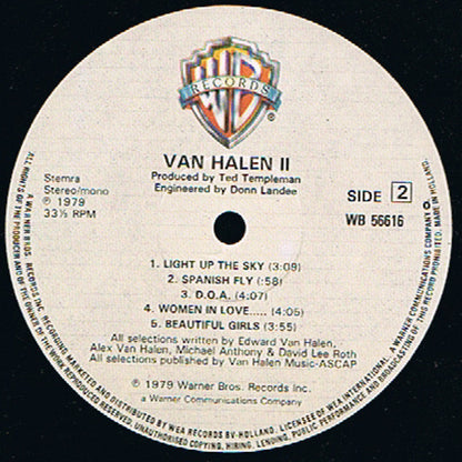 Van Halen : Van Halen II (LP, Album, Ste)