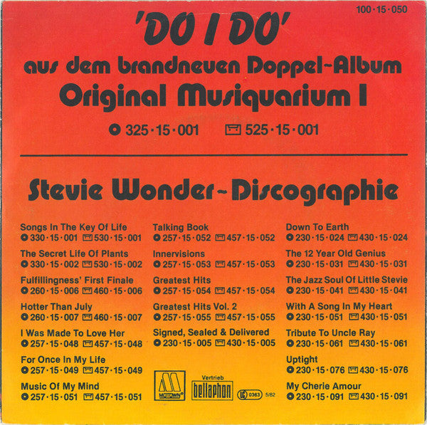 Stevie Wonder : Do I Do (7", Single)