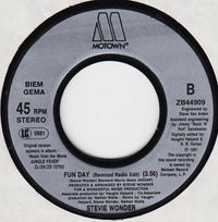 Stevie Wonder : Fun Day (7")