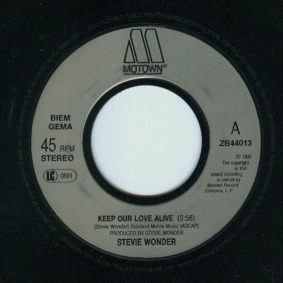 Stevie Wonder : Keep Our Love Alive (7", Single)