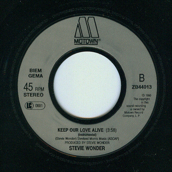 Stevie Wonder : Keep Our Love Alive (7", Single)