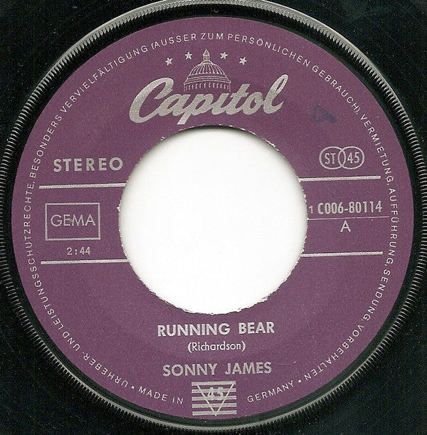 Sonny James : Running Bear (7", Single)