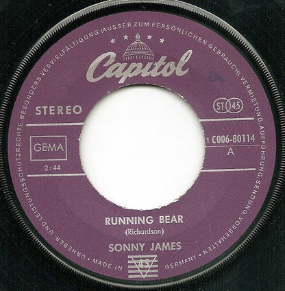 Sonny James : Running Bear (7", Single)