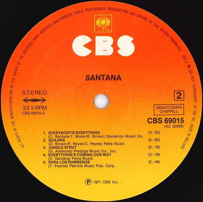 Santana : 3 (LP, Album, RE, Gat)