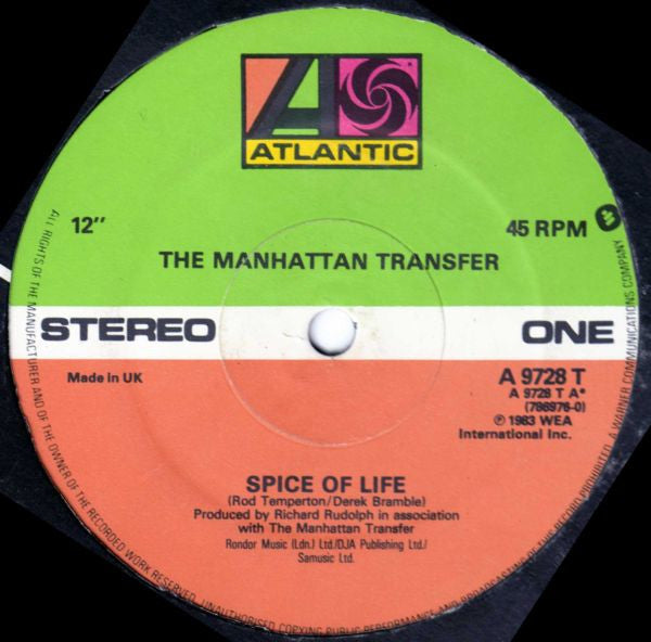 The Manhattan Transfer : Spice Of Life (12")