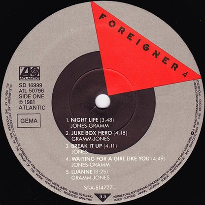 Foreigner : 4 (LP, Album)
