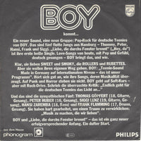 Boy (20) : Liebe, Die Durchs Fenster brennt (7", Single)