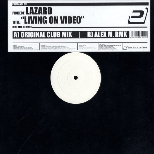 Lazard : Living On Video (12", Promo, W/Lbl)