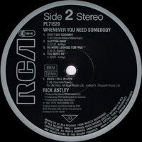 Rick Astley : Whenever You Need Somebody (LP, Album)