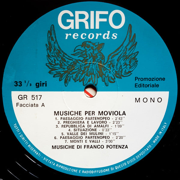 Franco Potenza : Musiche Per Moviola (LP, Album)