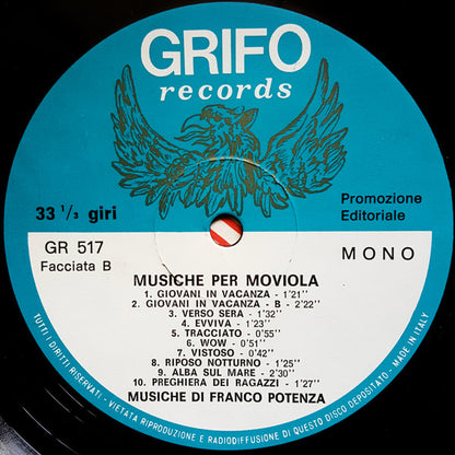 Franco Potenza : Musiche Per Moviola (LP, Album)