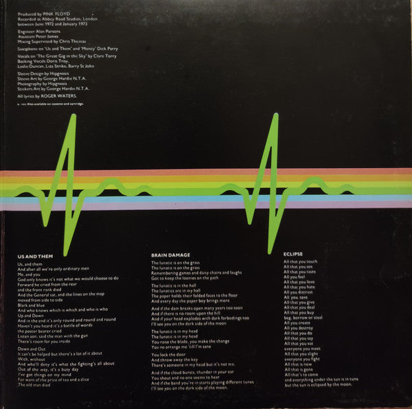 Pink Floyd : The Dark Side Of The Moon (LP, Album, RP, Gat)