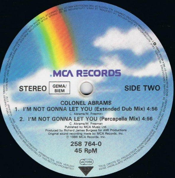 Colonel Abrams : I'm Not Gonna Let You (12")