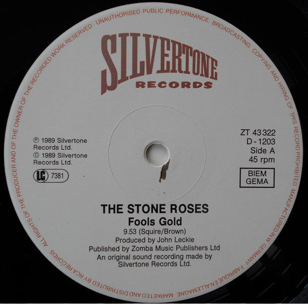 The Stone Roses : Fools Gold 9.53 (12", Maxi)