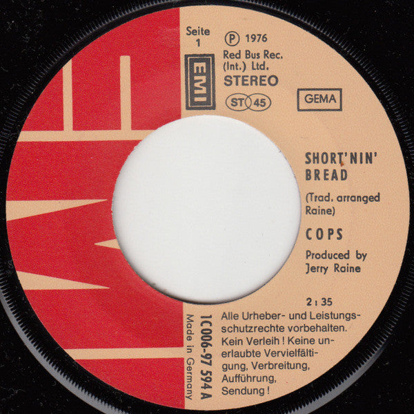Cops (2) : Short'nin' Bread (7", Single)