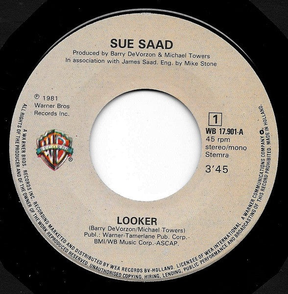 Sue Saad : Looker (7", Single)