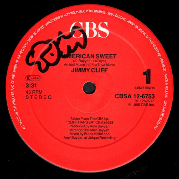 Jimmy Cliff : American Sweet (12")