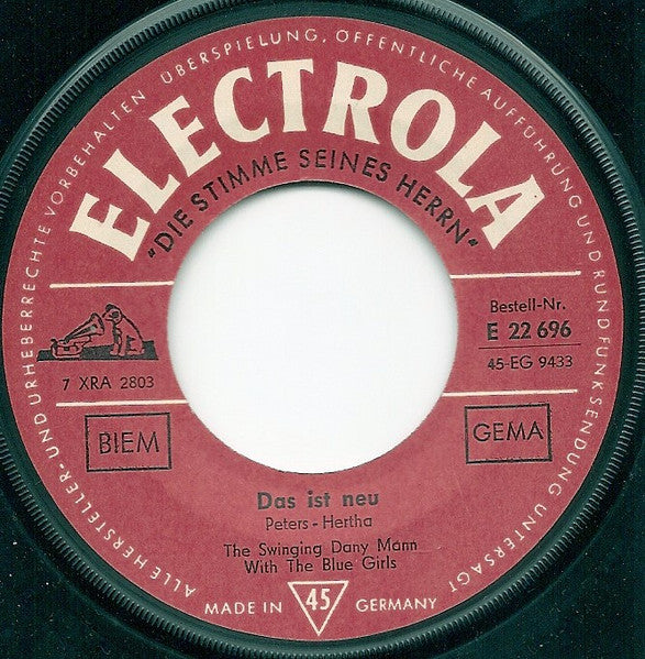 The Swinging Dany Mann* With  The Blue Girls : Hippy Hippy Shake (7", Single)