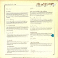 Leonard Cohen : Greatest Hits (LP, Comp)