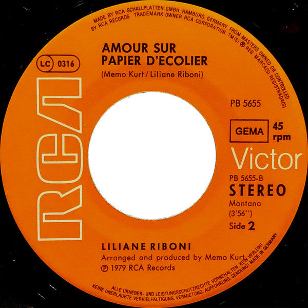 Liliane Riboni : L'amour Des Autres (7", Single)