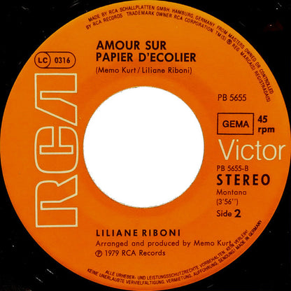 Liliane Riboni : L'amour Des Autres (7", Single)