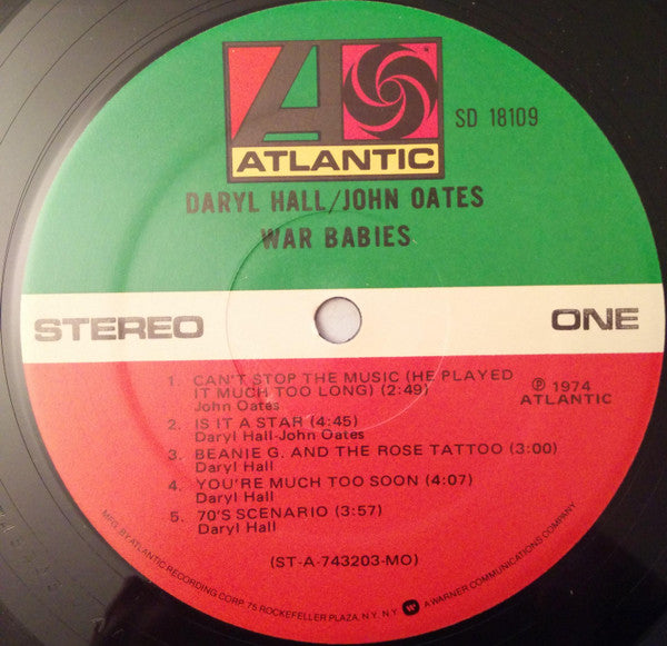 Daryl Hall & John Oates : War Babies (LP, Album, Mon)