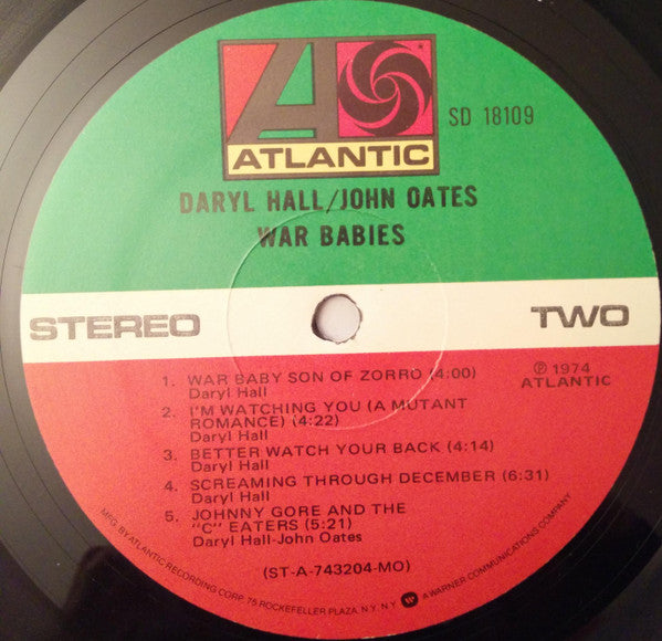 Daryl Hall & John Oates : War Babies (LP, Album, Mon)